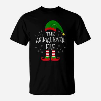 The Animal Lover Elf Matching Family Christmas Pajama Funny T-Shirt | Crazezy AU