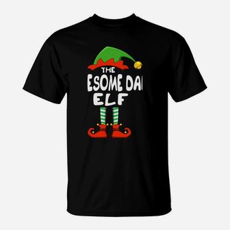 The Awesome Dad Elf Funny Matching Family Christmas Sweatshirt T-Shirt | Crazezy CA