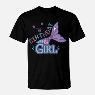 The Birthday Girl Mermaid Theme Matching Family Party T-Shirt | Crazezy