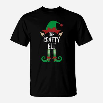 The Crafty Elf Matching Family Group Christmas Party Pajama Sweatshirt T-Shirt | Crazezy CA