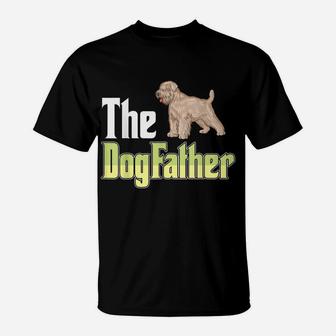 The Dogfather Soft Coated Wheaten Terrier Funny Dog Owner T-Shirt | Crazezy