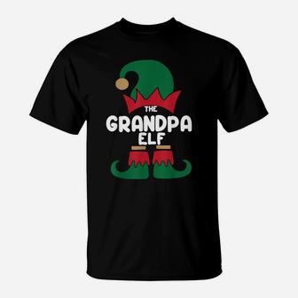 The Grandpa The Dog Dad Elf Christmas Shirts Matching Family T-Shirt | Crazezy