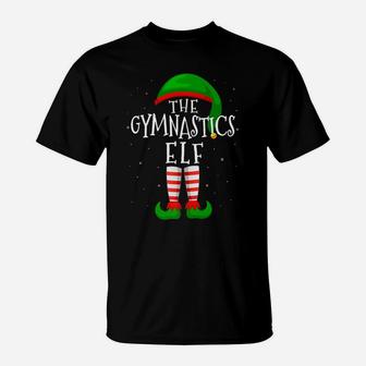 The Gymnastics Elf Cool Matching Family Group Christmas Gift T-Shirt | Crazezy