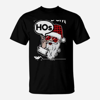 There's Some Hos In This House Funny Santa Claus Christmas Sweatshirt T-Shirt | Crazezy