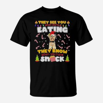 They See You When Youre Eating They Know When You Have Snack T-Shirt - Monsterry UK