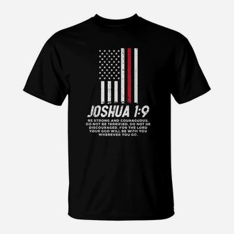 Thin Red Line Flag Joshua T-Shirt | Crazezy CA