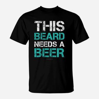 This Beard Needs A Beer Funny Beer Drinking T-Shirt - Thegiftio UK