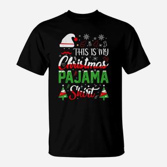 This Is My Christmas Pajama Shirt Xmas Lights Funny Holiday T-Shirt | Crazezy DE