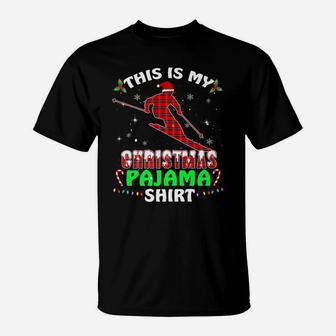 This Is My Christmas Pajama Xmas Funny Ski Gifts T-Shirt | Crazezy DE