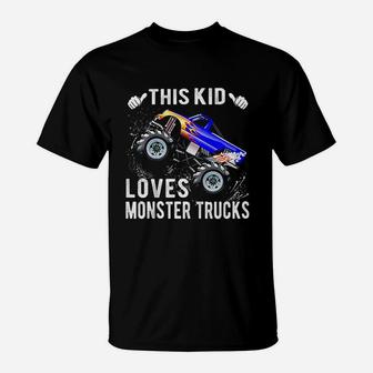 This Kid Loves Monster Trucks T-Shirt | Crazezy