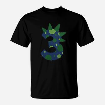 Three Dinosaur 3Rd Birthday Birthday Boy T-Shirt | Crazezy UK