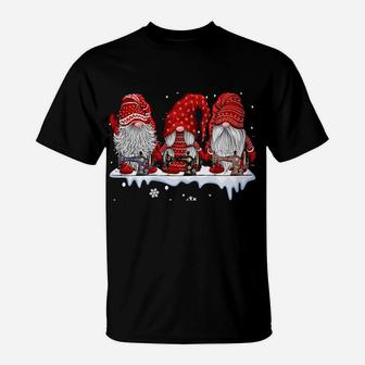 Three Gnomes Sewing And Quilting Christmas Gift T-Shirt | Crazezy