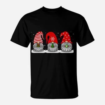 Three Nordic Gnomes Winter Christmas Swedish Elves Gift T-Shirt | Crazezy