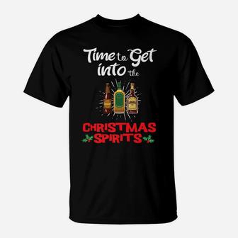 Time To Get Into The Christmas Spirits Funny T-Shirt | Crazezy DE