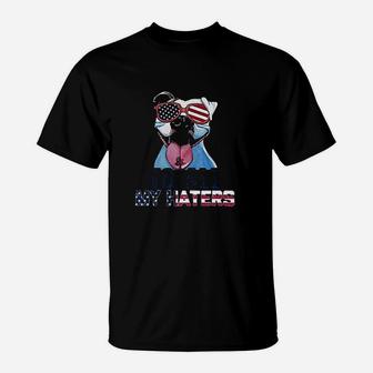 To All My Haters Pitbull American Flag Independence Day T-Shirt | Crazezy