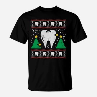 Tooth Ugly Christmas Sweater Funny Teeth Xmas Dentist Gift Sweatshirt T-Shirt | Crazezy UK