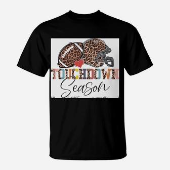 Touchdown Season Football Bleached Leopard Sweatshirt T-Shirt | Crazezy AU