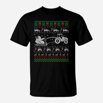 Tractor Ugly Christmas Sweater Xmas Funny Farmer Sweatshirt T-Shirt | Crazezy DE