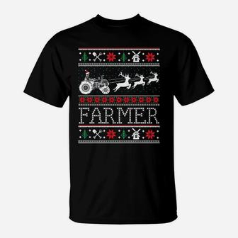 Tractors Farmer Ugly Christmas Sweaters Sweatshirt T-Shirt | Crazezy CA