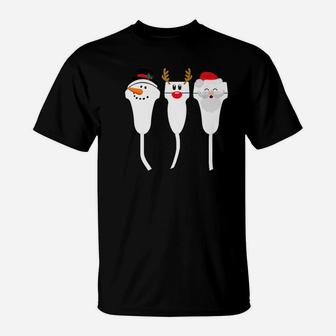 Transducer Ultrasound Sonogram Probe Christmas Holiday Tech T-Shirt | Crazezy
