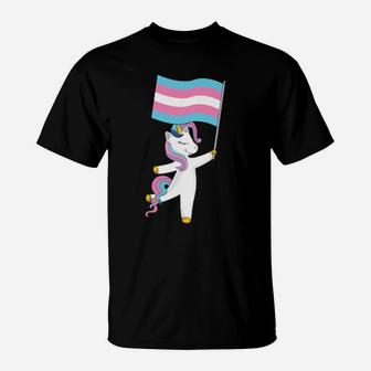 Transgender Unicorn Trans Pride Lgbt Flag Pronouns Lives T-Shirt - Monsterry DE