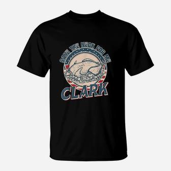 Turkey Save The Neck For Me Clark Vintage T-Shirt | Crazezy