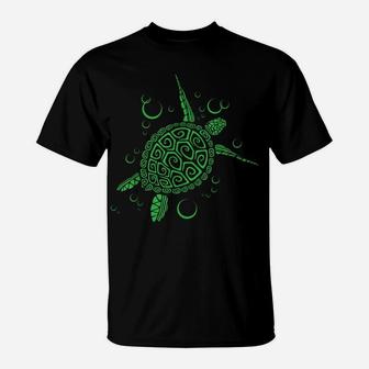 Turtle In Blue Waves Turtle Enthusiast Animal Lover T-Shirt | Crazezy CA