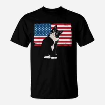 Tuxedo Cat 4Th Of July Patriotic T-Shirt | Crazezy
