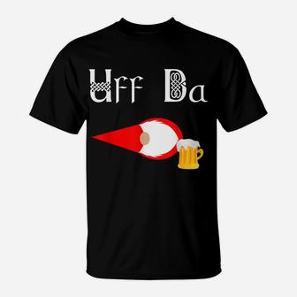 Uff Da Scandinavian Drunken Gnome Funny Beer T-Shirt | Crazezy