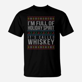 Ugly Christmas Drinking Design Funny Whiskey Holiday Gift Sweatshirt T-Shirt | Crazezy