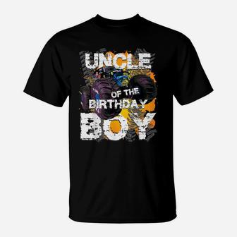 Uncle Of The Birthday Boy Monster Truck Matching Family T-Shirt | Crazezy CA