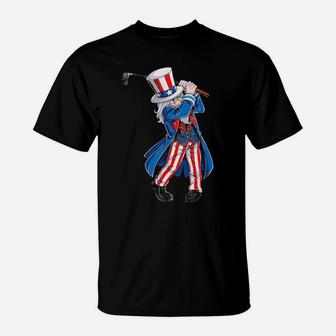 Uncle Sam 4Th Of July Golf Golfing Boys American Flag T-Shirt - Monsterry