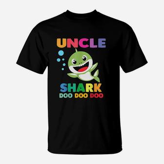 Uncle Shark Doo Doo Mommy Auntie Daddy Baby T-Shirt | Crazezy