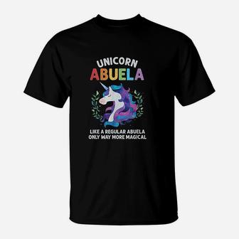 Unicorn Abuela Grandmother T-Shirt | Crazezy