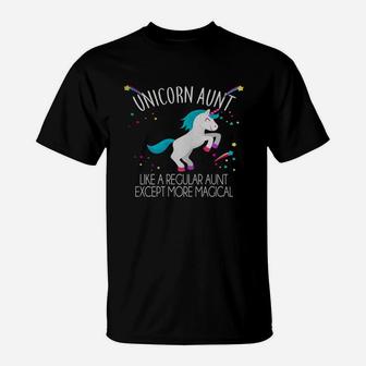 Unicorn Aunt Funny Rainbow T-Shirt - Thegiftio UK