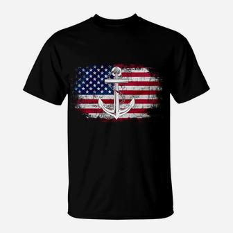 US Navy Proud Uncle With American Flag Gift Veteran Day T-Shirt | Crazezy