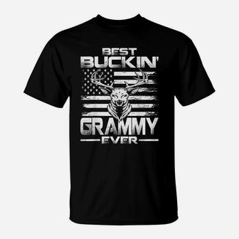 Usa Flag Best Buckin' Grammy Ever Deer Hunting T-Shirt | Crazezy AU