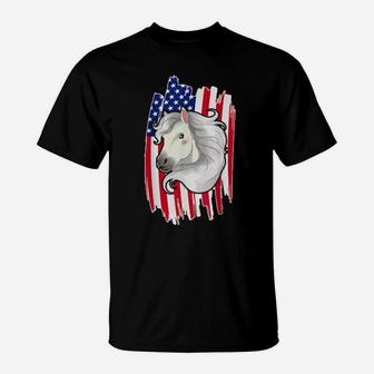 Usa Flag Horse 4Th Of July Patriotic Horse T-Shirt - Monsterry AU