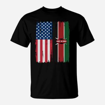 Usa Kenya Flag Hoodie T-Shirt | Crazezy