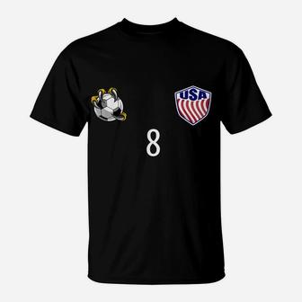 Usa Training Number 8 Front And Back Design T-Shirt | Crazezy AU