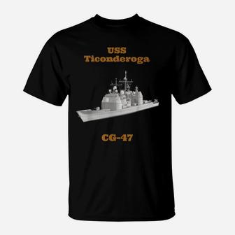 Uss Ticonderoga Cg-47 Navy Sailor Veteran Gift T-Shirt | Crazezy DE