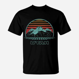 Utah Retro Mountain Hiking 80S Style T-Shirt | Crazezy CA