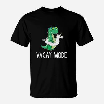 Vacay Mode Cute Dinosaur Funny Family Vacation Gift T-Shirt | Crazezy UK