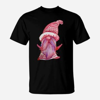 Valentine Gnome Pink Valentine's Day Gnome Love T-Shirt - Monsterry UK