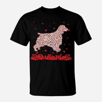Valentine Hearts In Dog Welsh Springer Spaniel Thirts T-Shirt - Monsterry DE