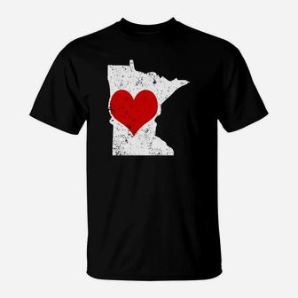 Valentine Minnesota Valentine Day Gifts Hearts T-Shirt - Thegiftio UK