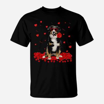 Valentine's Day Bernese Mountain With Heart T-Shirt - Monsterry AU