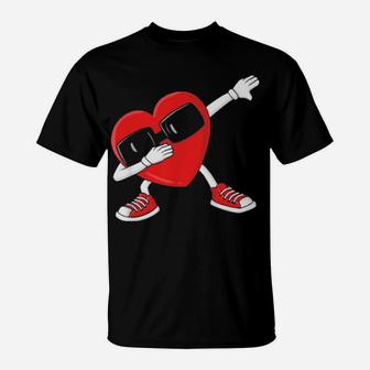 Valentines Day Dabbing Heart T-Shirt - Monsterry