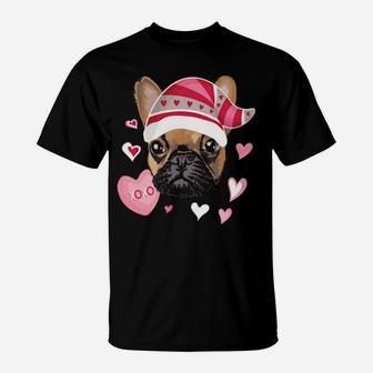 Valentine's Day French Bulldog Gnome Hearts Frenchie T-Shirt - Monsterry CA