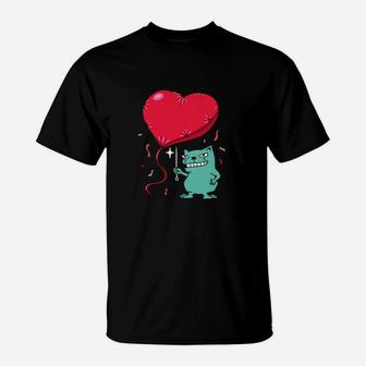 Valentines Day Heart Single Pet Owner Grumpy T-Shirt - Monsterry DE
